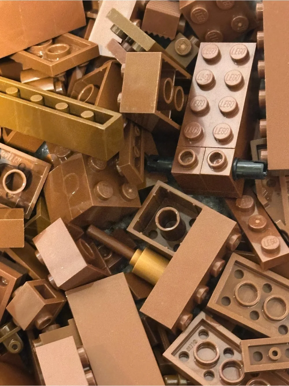 LEGO Brown and Tan Mix Bricks and Plates over 1lb